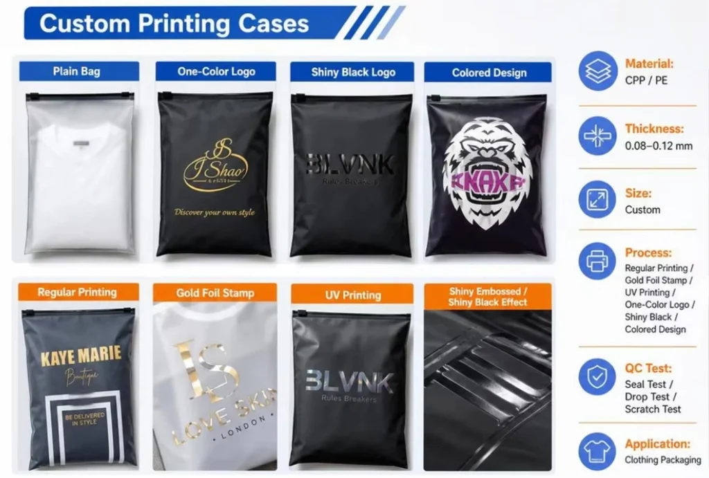 Garment Packaging Bag Suppliers Customization